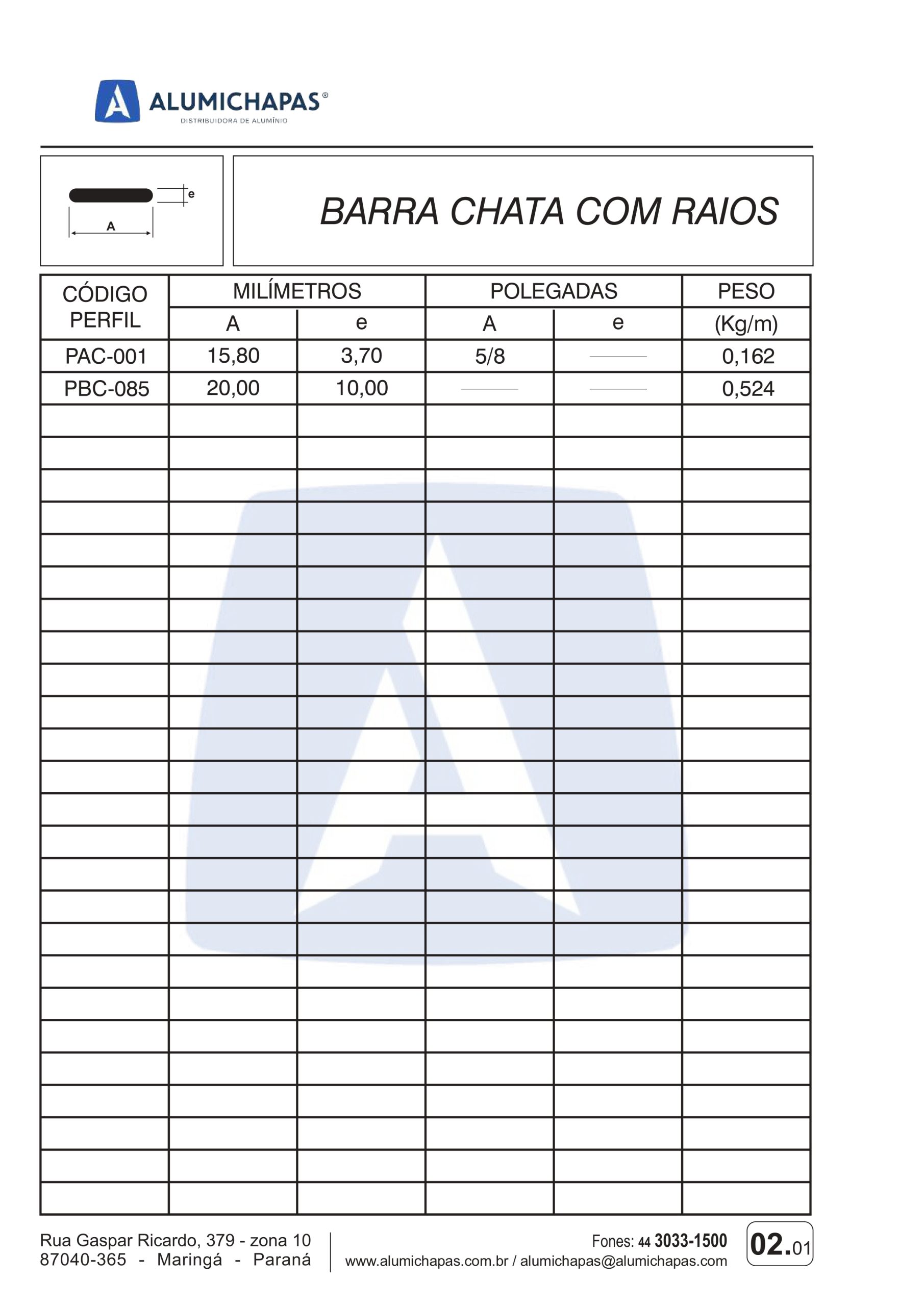BARRA CHATA COM RAIOS